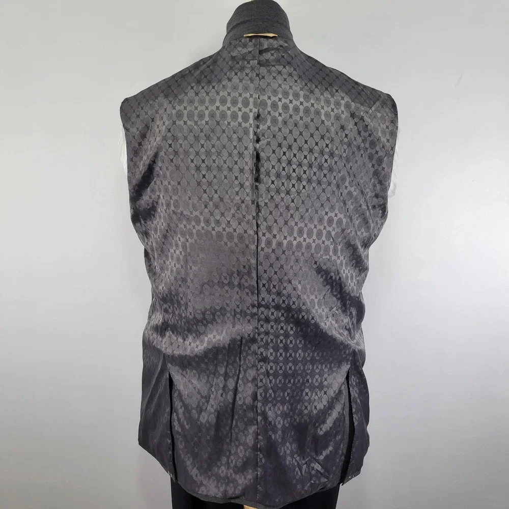 Haggar Men's Sport Coat Blazer Two Button Gray Polyester Viscose 46L‎